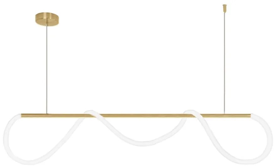 Toolight Toolight, LED stropné svietidlo APP854-CP Long Gold, biela-zlatá, OSW-03998