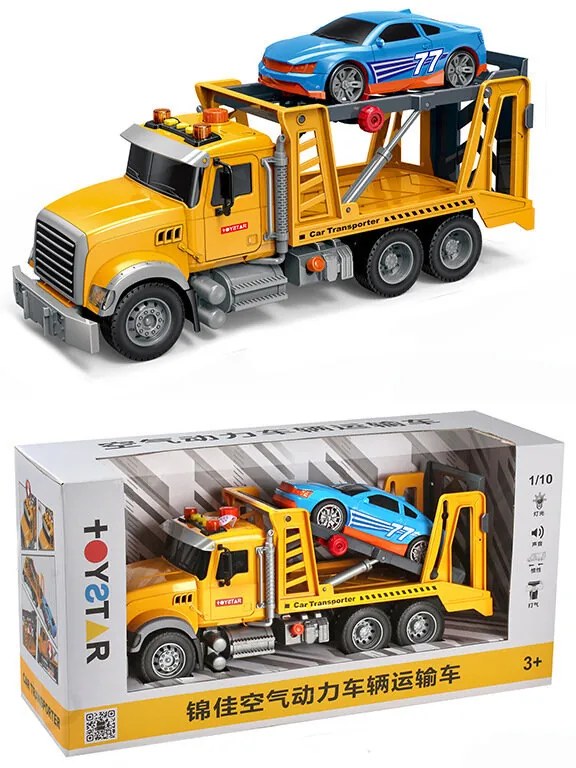 LEAN TOYS Odťahové vozidlo s autom 2v1