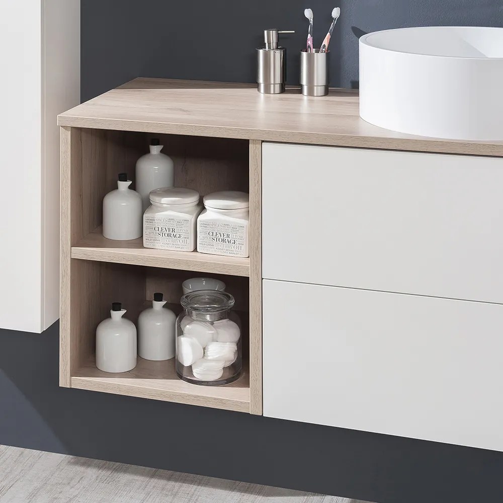 Mereo, Mereo Aira, kúpeľňová skrinka 81 cm, Multidecor, Dub Bardolino, MER-CN791SDBAR