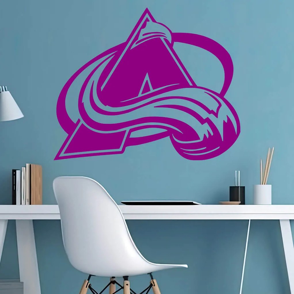Veselá Stena Samolepka Hokejový tím Colorado Avalanche Farba: šedá, Veľkosť: 100 x 81 cm