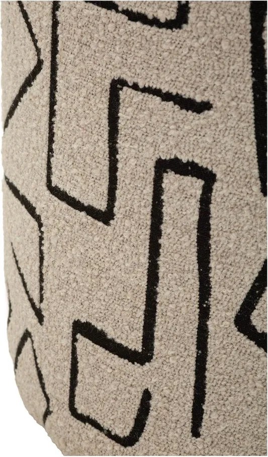 Béžový taburet z textílie buklé Nairobi – Mauro Ferretti