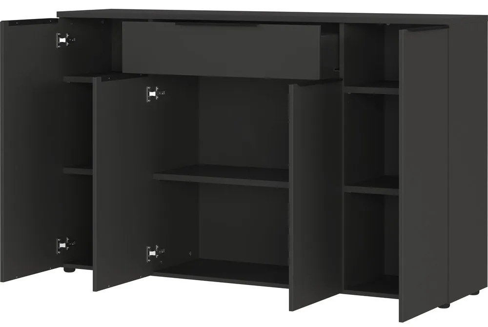 Antracitová nízka komoda 161x101 cm Mailand – Germania