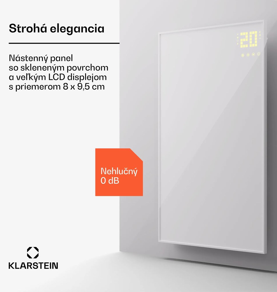 Klarstein Wonderwall Smart Bornholm, infražiarič, 60 x 100 cm, 800 W, aplikácia