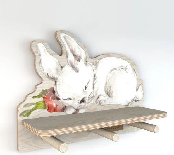 Polička do detskej izby zajačik