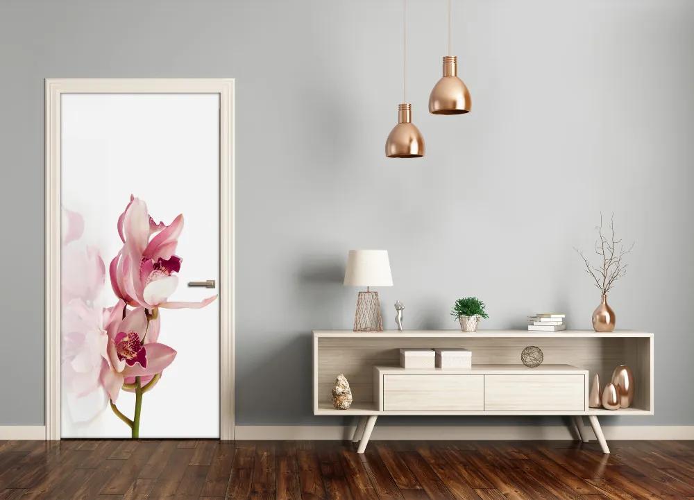 Fototapeta na dvere ružová orchidea 95x205 cm