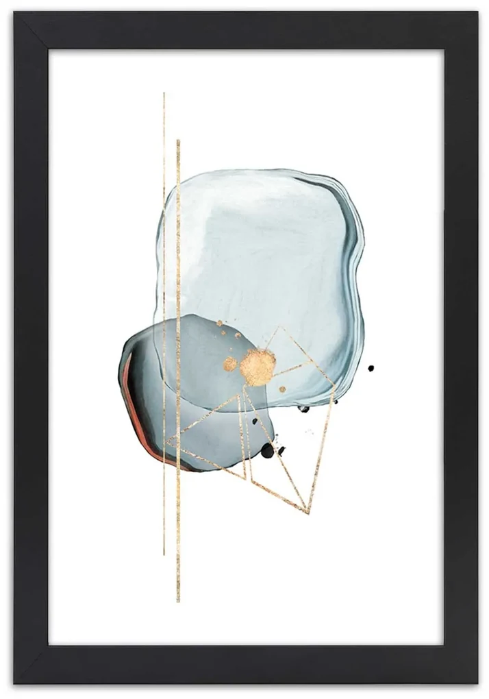 Gario Plagát Sivé tvary a línie abstraktné Farba rámu: Bez rámu, Rozmery: 40 x 60 cm
