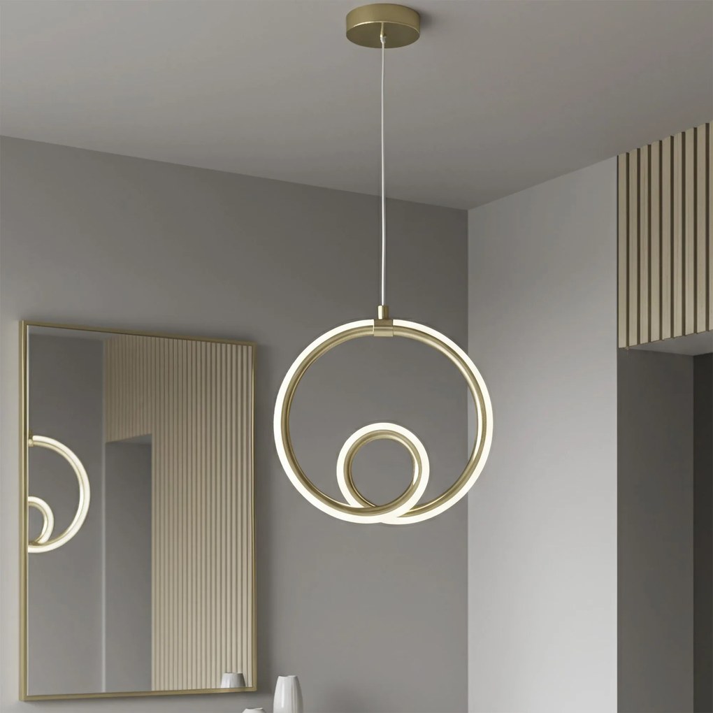 Toolight Toolight, LED stropné osvetlenie 11,5W, 3000K, 1000lm, LHJ094-1CP, zlatá lesklá, OSW-50067