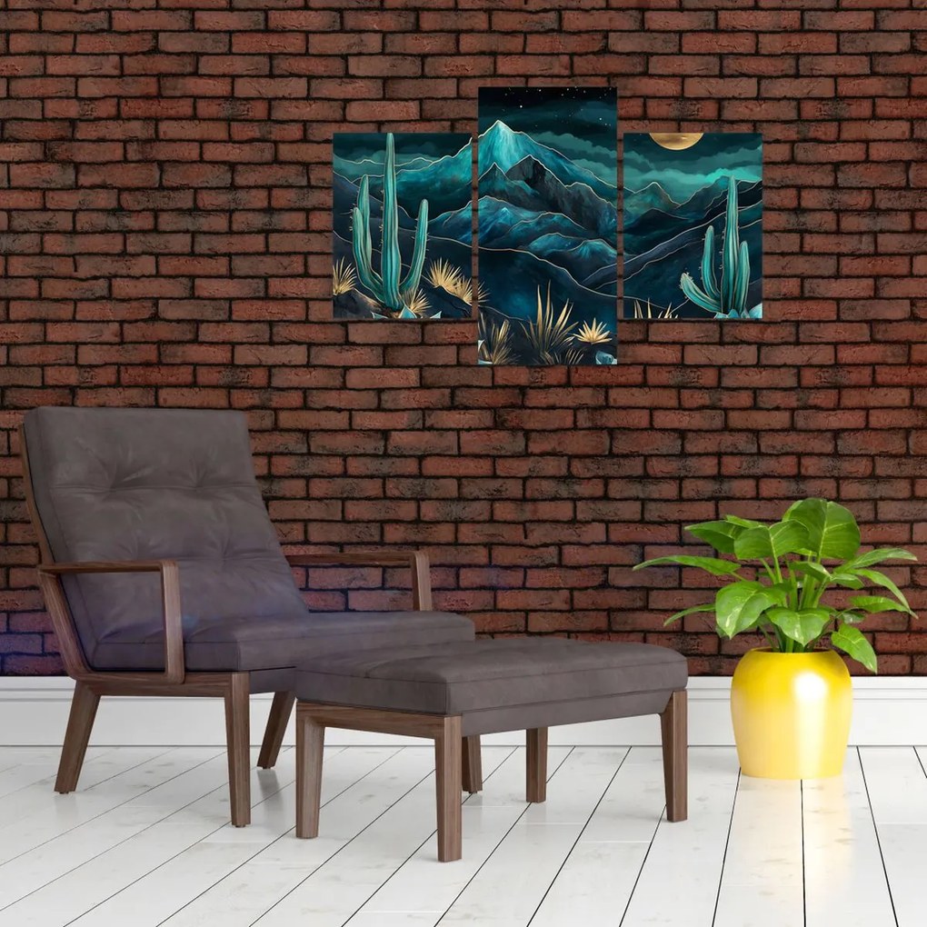 Obraz - Tyrkysová noc (90x60 cm)