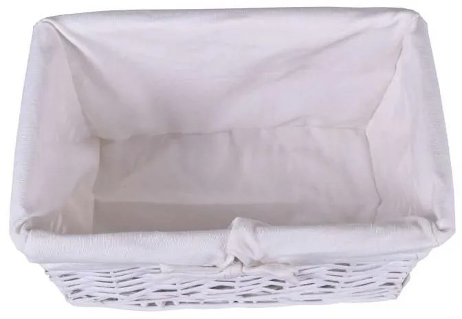 Prútený košík 30x20x15 – biely