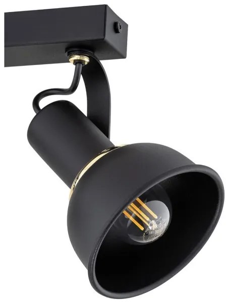 Argon 7037 - Bodové svietidlo TWIST 2xE14/7W/230V čierna/zlatá