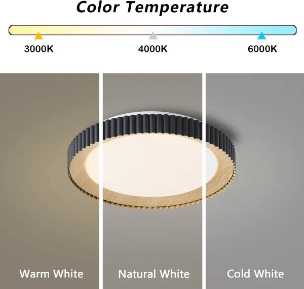 Brilagi - stmievateľné LED stropné svietidlo NEXO LED/48W/230V 3000-6000K čierne, priemer 43 cm, s diaľkovým ovládaním