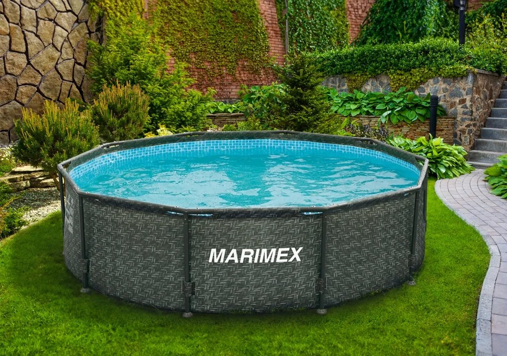 Marimex | Bazén Marimex Florida 3,66x1,22 m s pieskovou filtráciou - motív RATAN | 19900121