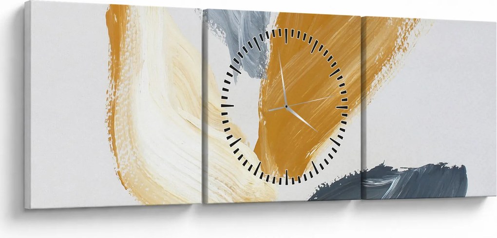 Obraz - Minimalistická maľba (s hodinami) (90x30 cm)