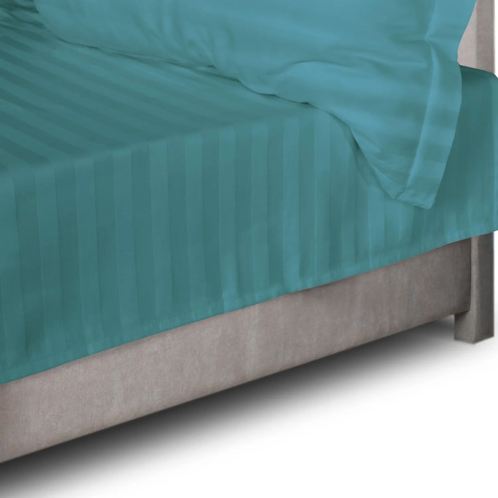 BAMBUSOVÉ PRESTIERADLO STRIPE 220X260 CM TYRKYSOVÉ