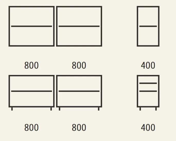 Kuchynská linka dub sonoma/antracit MARKERA 200