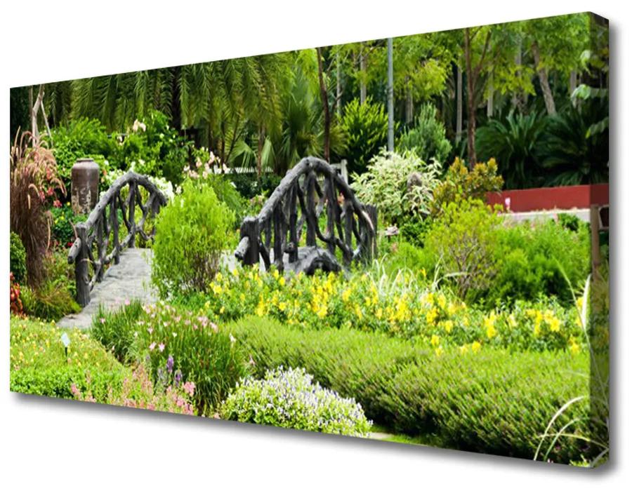 Obraz na plátne Botanická záhrada most umenie 140x70 cm