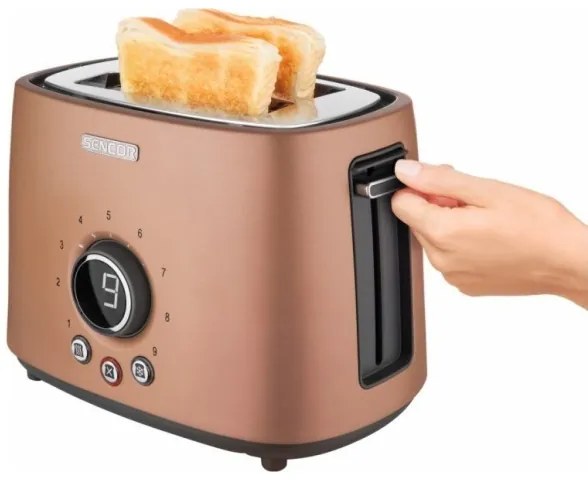 Sencor -  Hriankovač s dvoma otvormi a rozpekačom 1000W/230V medená