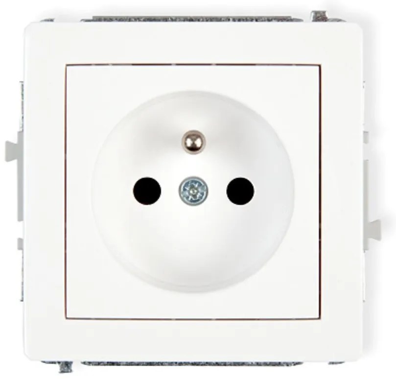Jednoduchá zásuvka  Z / U biela  D DGP-1Z
