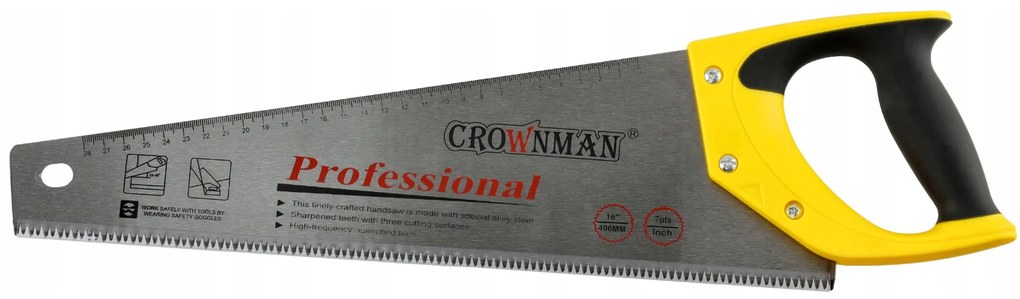 CROWNMAN Ručná píla na drevo 470mm s PROFESIONÁLNOU mierou