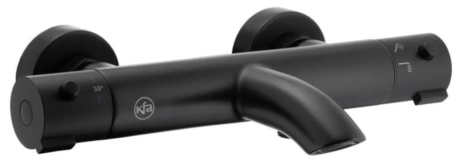 KFA Armatura 5734-010-81 - Termostatická vaňová batéria MOZA matná čierna