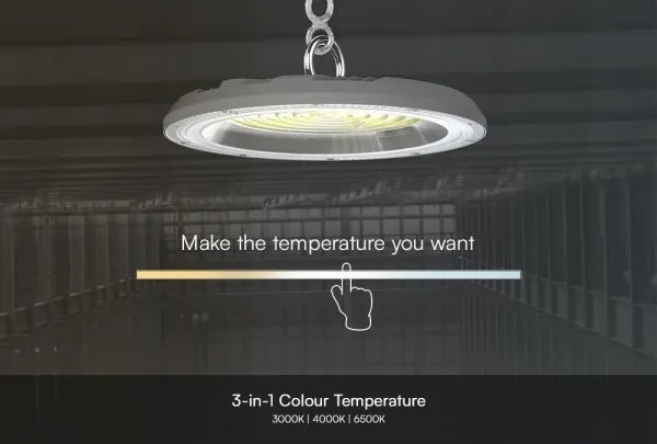 LED Priemyselné svietidlo High Bay LED/150W/230V 3000/4000/6500K IP65 ø 27,7 cm