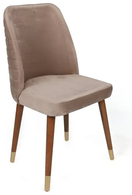 Sada jedálenských stoličiek Hugo Beige and Walnut,4 ks