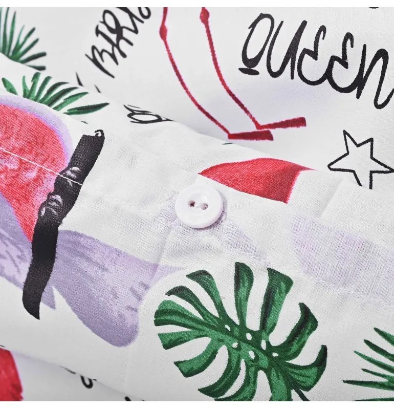 Obliečky detské bavlnené Plameniaky EMI, Štandardný set jednolôžko obsahuje 1x 140x200 + 1x 70x90