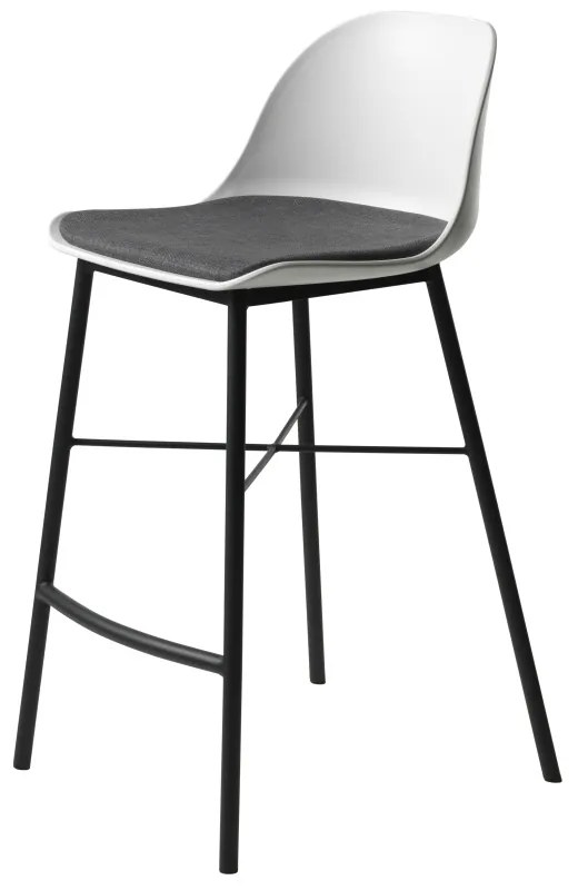 Dizajnová barová stolička Jeffery biela