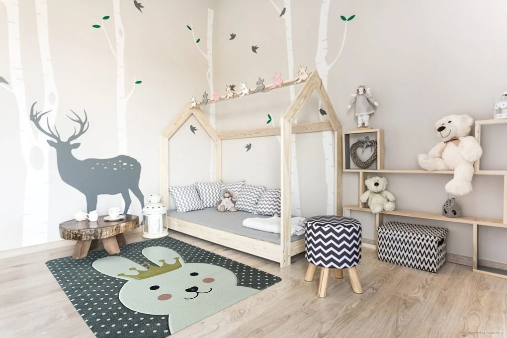 AKCIA: 160x230 cm Kusový koberec Smart Kids 22414 Grey, šedá, detská izba, Berfin Dywany