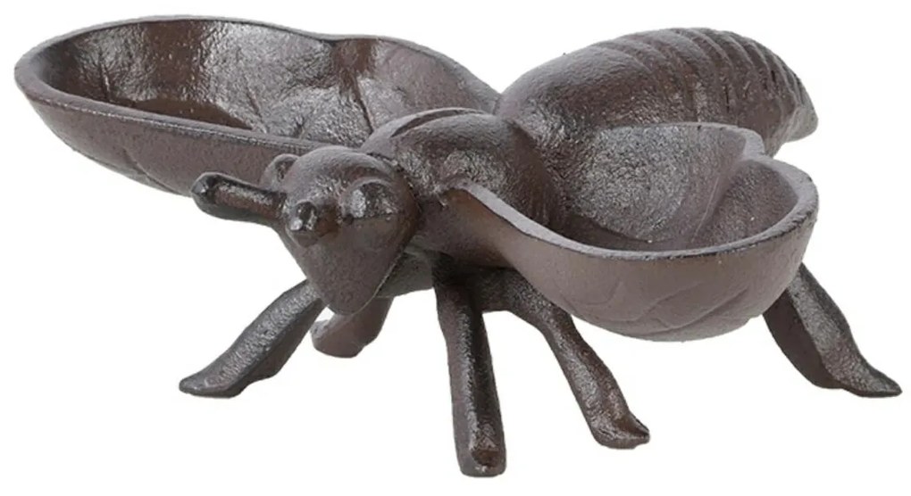 Napájadlo pre vtáky Bee, 6,5x20 cm, liatina, hnedá