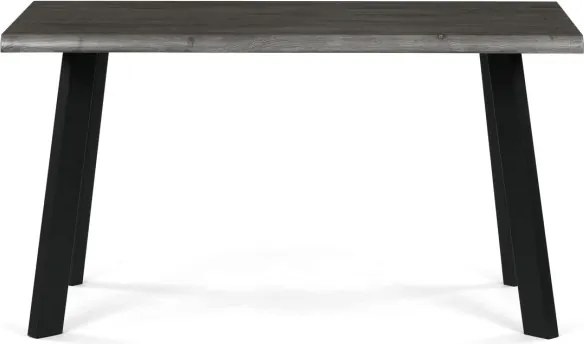 Jedálenský stôl 80x140 cm HT-F4514 GREY sivý dub / čierne nohy
