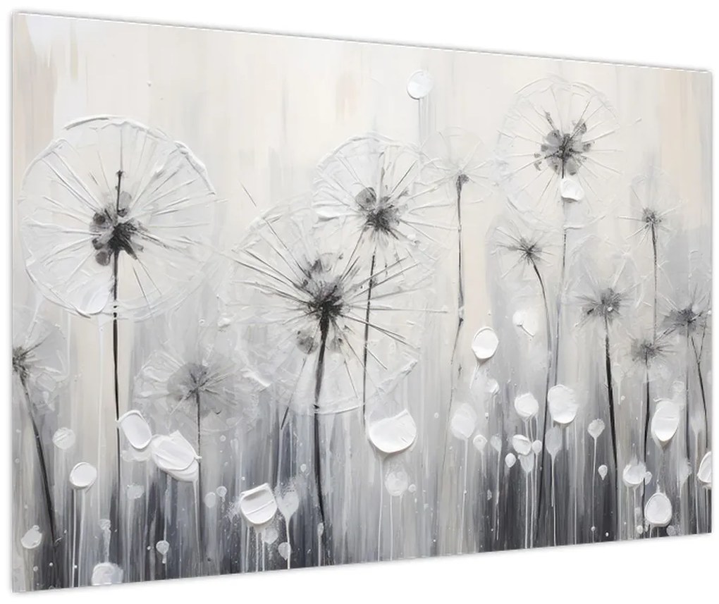 Obraz - Púpavy, maľba (90x60 cm)