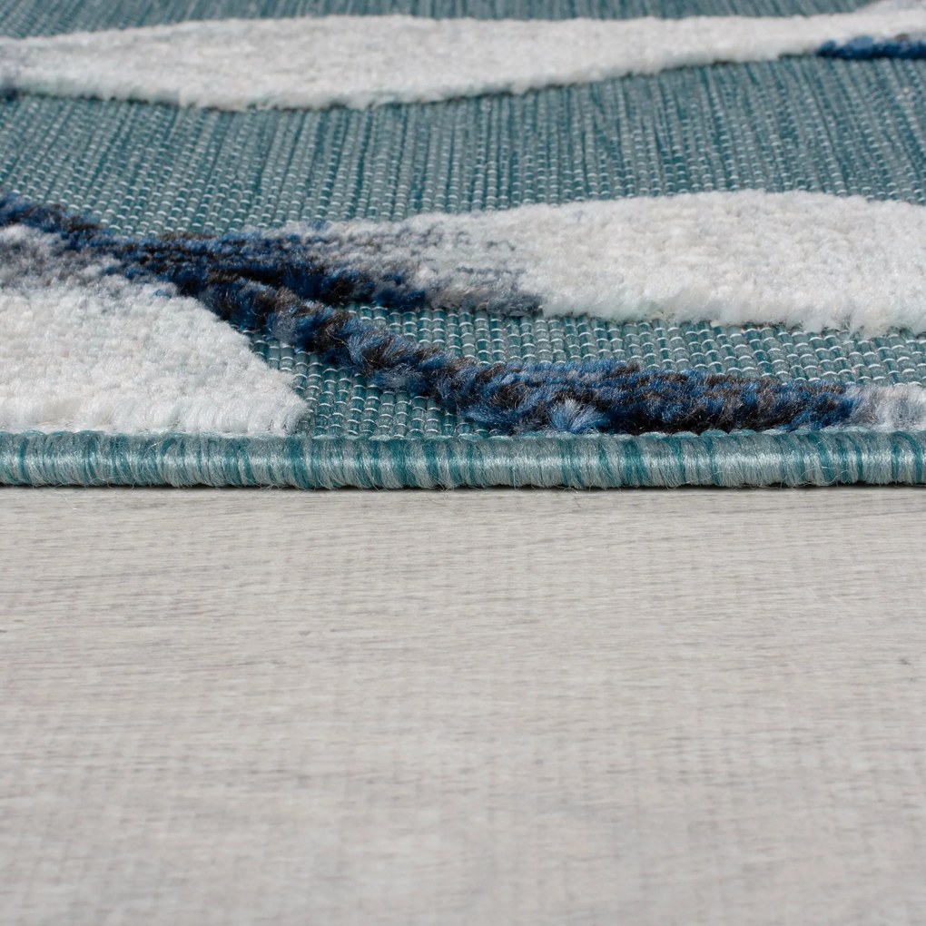 Behúň Plaza Willow Blue – na von aj na doma, 80x230, modrá, chodba / predsieň, Flair Rugs