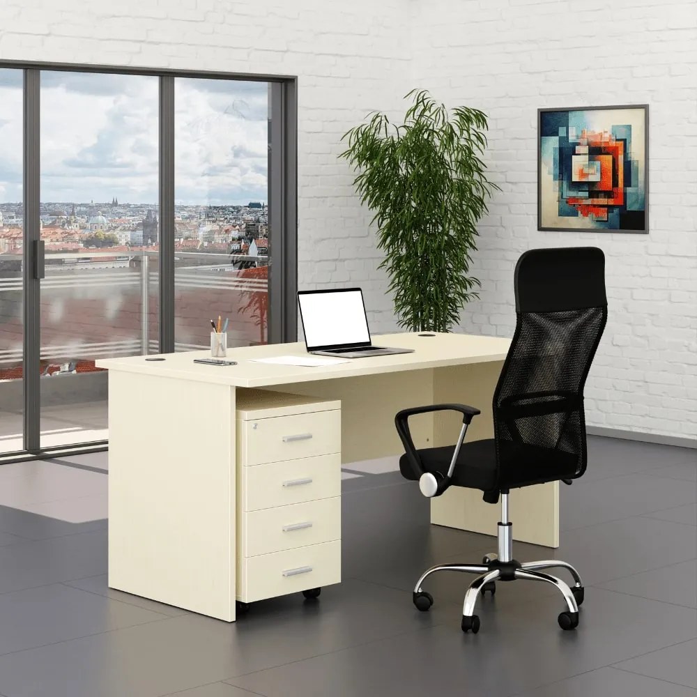 Zostava kancelárskeho nábytku SimpleOffice 1, 160 cm, breza