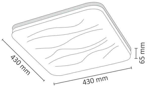 LED Stmievateľné stropné svietidlo DESERT na diaľkové ovládanie LED/72W/230V