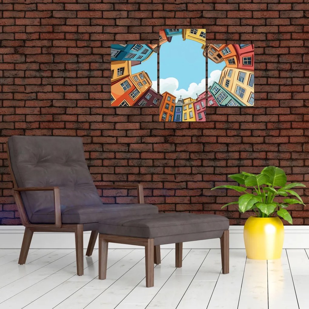 Obraz - Medzi domami (90x60 cm)