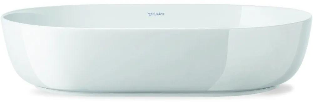 DURAVIT Luv oválna umývadlová misa bez otvoru, bez prepadu, 600 x 400 mm, biela, s povrchom WonderGliss, 03796000001
