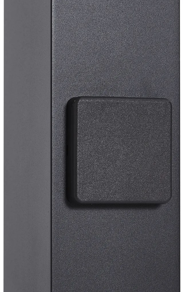 Moderný vonkajší stĺpik čierny s dymovým sklom 70 cm so súmrakovým senzorom IP44 - Dánsko