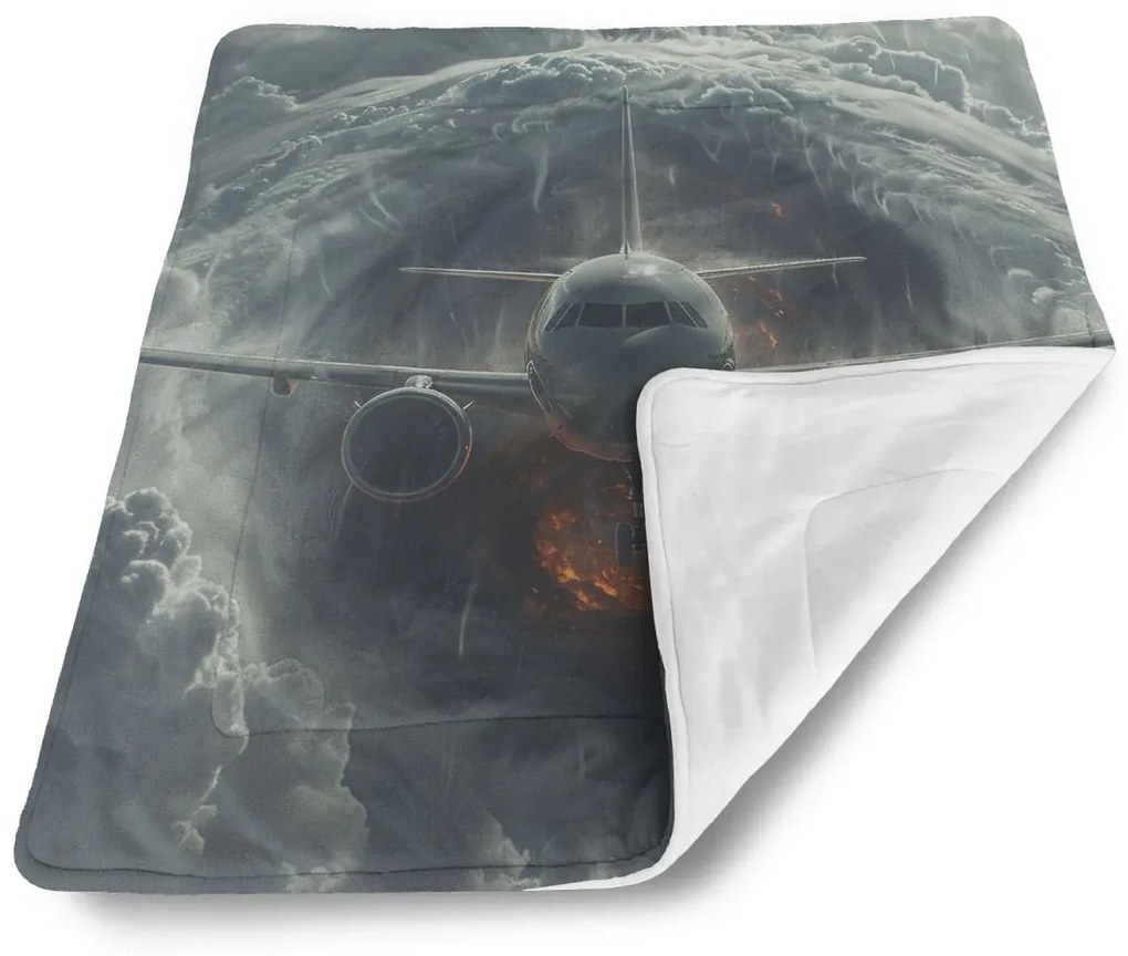 Sablio Deka pre bábätko Lietadlo v búrke - 90x120 cm