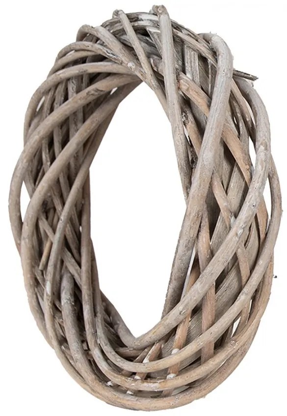 Prírodný šedý ratanový veniec Rattan - Ø 20*5 cm