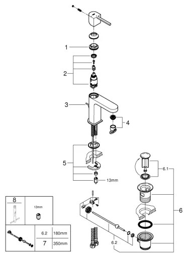 GROHE 23870003 - Umývadlová batéria PLUS veľkosť S lesklý chróm