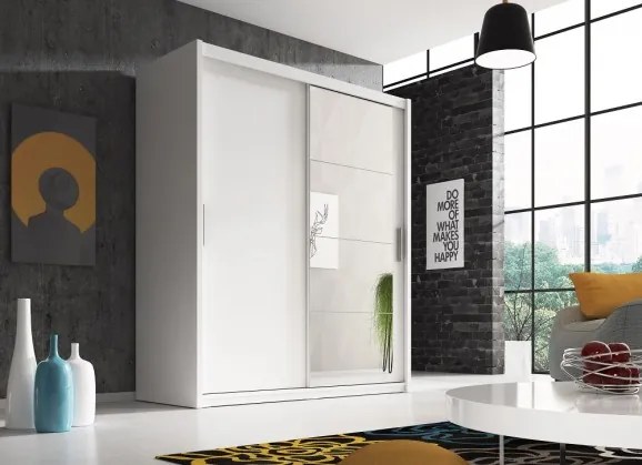 Šatníková skriňa Argos - 180x220x58 cm (biely mat)