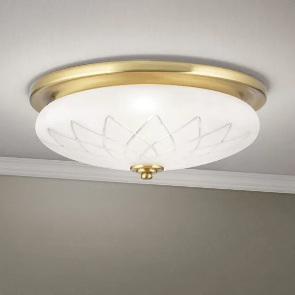 Orion DL 7-791/37 - Stropné svietidlo PORTO 2xE27/40W/230V pr. 37 cm zlatá