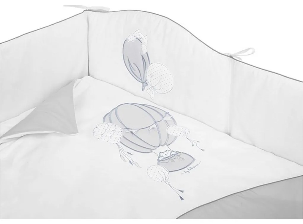 3-dielne posteľné obliečky Belisima Ballons 90/120 sivé