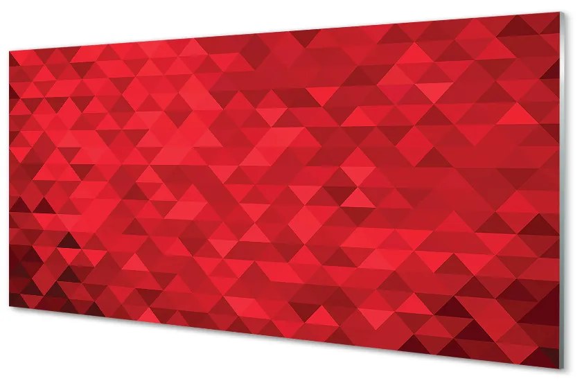 Obraz plexi Červené vzor trojuholníky 100x50 cm