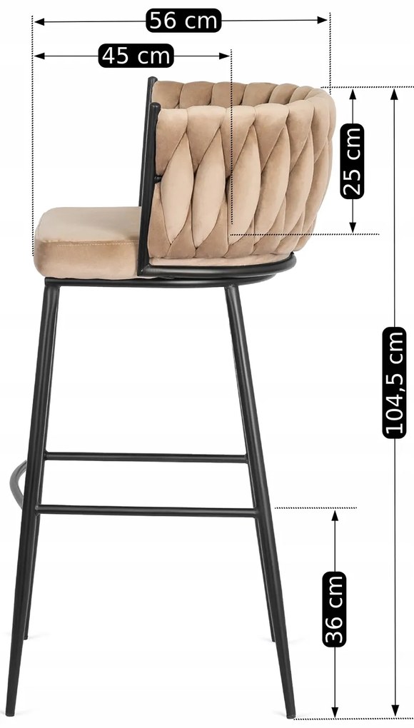 PROXIMA.store - Luxusná barová stolička FLORES FARBA: ružová, FARBA NÔH: zlatá