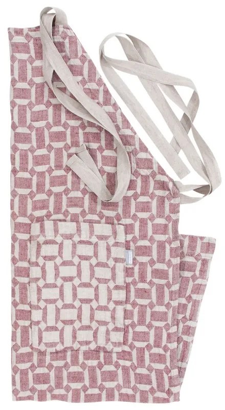 Ľanová zástera Mauste, ľan-červená bordeaux