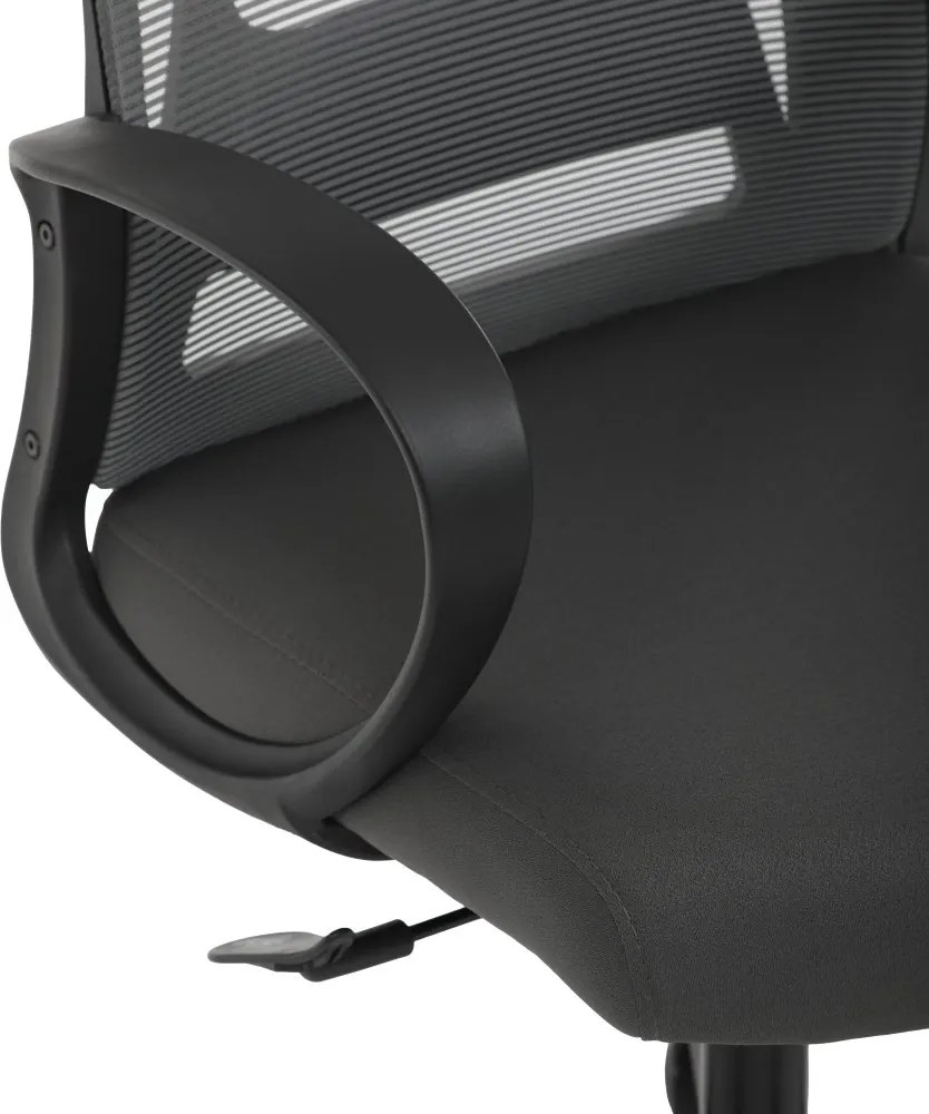 Kancelárska otočná stolička NERO — látka, sivá