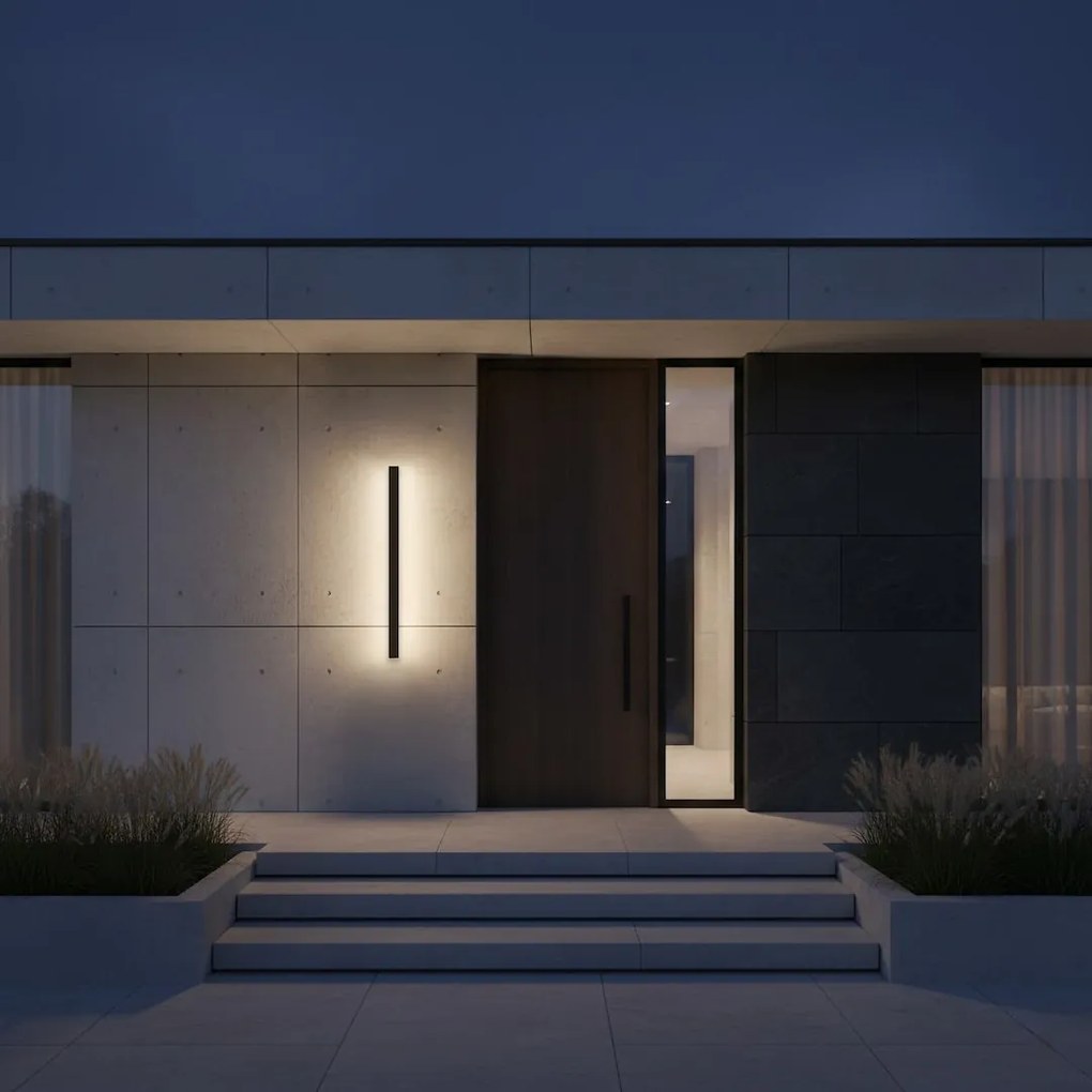 Exteriérové nástenné LED svietidlo Wow, 1x LED 11w, 3CCT, čierna, (60 cm)