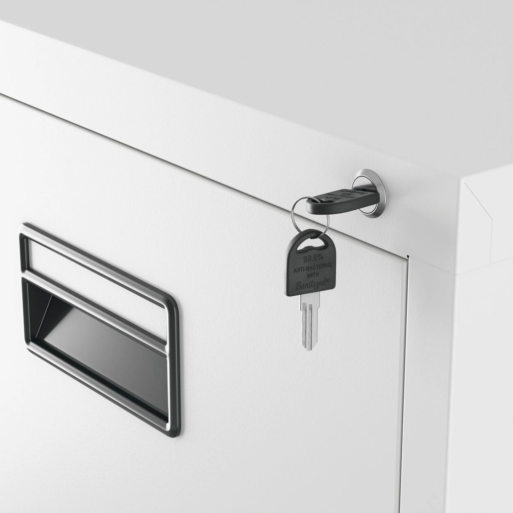 Kovová kartotéka, 5 zásuviek SARA V5, 460 x 1625.5 x 620 mm, biela